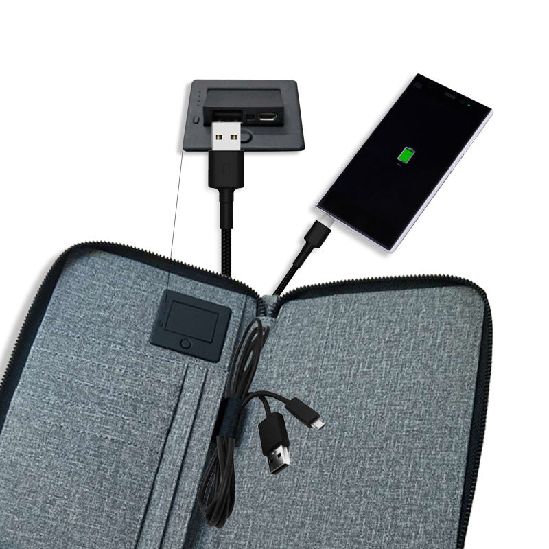 Elegant Affärsportfölj med Integrerad Trådlös Laddning