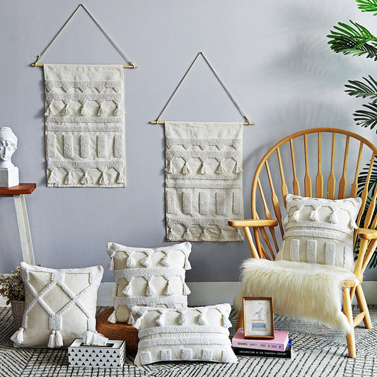 Nordiskt tuftat kuddfodral i marockansk stil