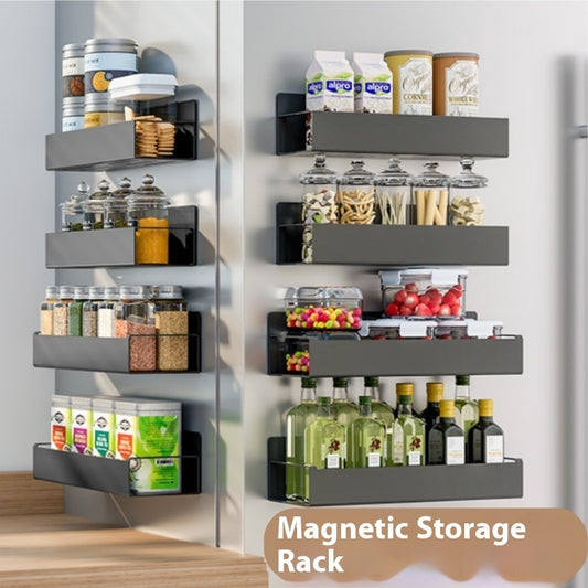Magnetisk Förvaringshylla för Kylskåp: Väggmonterad Kryddorganisatör
